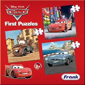 Frank Disney Pixar Cars First Puzzles - A Set of 3 Jigsaw Puzzles for 3 Year Old Kids and Above