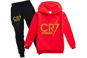 ZHANGYAOSHU Fußball Trikots Kinder Fußball-Trainingsanzug Kinder Hoodie & Jogginghose Set Jungen Fußball Geschenk für 3-14 Jahre alt