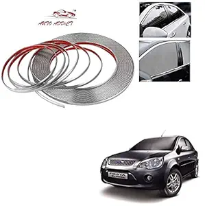 Auto Addict Car Side Window Door Beading Roll 10MM Silver Chrome Strip 20 Metres for Ford Fiesta Classic