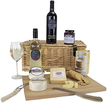 Cornish Cheese & Wine Hamper, Landscape Printed Carton