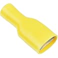 10 x Yellow 9.5mm Insulated Female Spade Crimp Connector