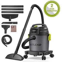 AUTLEAD Aspirateur Eau et poussières, 10L 1000W Electrique Aspirateur avec Sliencieux, Moteur de Cuivre Pur, avec Fonction Ventilateur, 3 Buses, 3 Tubes prolongateurs, Sachet Filtre Papier - WD01A