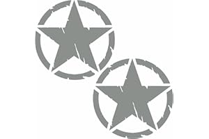 Pimastickerslab Kit Adesivi 4x4 off Road Stella Militare US Army Scegli Colore e Misura -cod. 1653- (074 Grigio Medio, Diametro 15 CM)