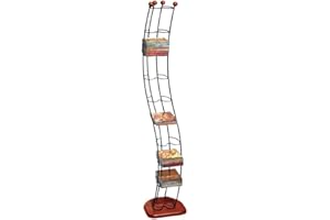 Atlantic Wave 1316 110 CD Tower (Black Steel/Cherry Wood Base )