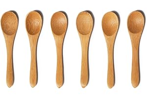Excelsa Eco Living - Juego de 6 cucharillas de café, bambú, 9 cm