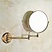 Produktbild Weare Home Doppelseitiges Schminkspiegel Make-Up Spiegel Messing Glas Zubehör-Set Badezimmer-Finish Messing antik Retro Wandbefestigung mit Erweiterung zusammenklappbar 360-Grad-Drehung