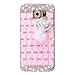 Produktbild Samsung Galaxy S7 Hülle, Sense TE Strass [3D Handgefertigt] Diamant Serie Bling Schutz Handy Tasche Kristall Transparent Case Cover Hülle mit Retro Anti Staub Stecker - Box Grid Fox / Rosa