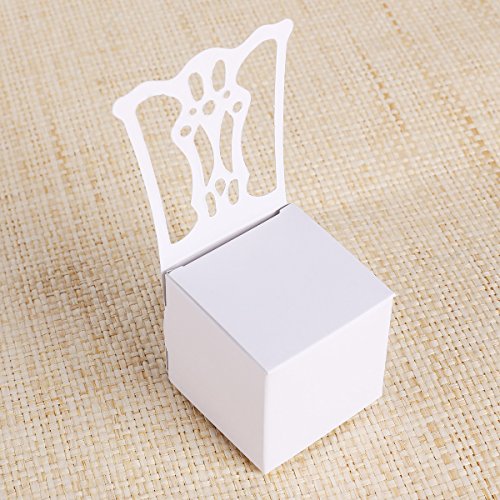 50 St. 2-in-1 Gastgeschenk Box Kartonage Tischkartenhalter Stuhl Hochzeit Party Deko Schachtel - 5