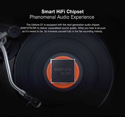 Ulefone S7 - 5,0 Zoll Android 7.0 3G Smartphone, Triple-Kamera (5MP + 8MP + 5MP), 1,3 GHz Quad Core 1 GB RAM 8 GB ROM Corning Gorilla Glass 3 - Schwarz