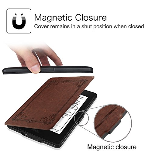 Fintie Kindle Paperwhite Hülle – Die dünnste und leichteste Smartshell Case Schutzhülle Tasche mit auto Sleep / Wake für den neuen Kindle Paperwhite 2016 (mit 300 ppi-Display, 6 Zoll, und integrierter Beleuchtung) und alle Modelle von 2012, 2013, 2014, 2015 – Vintage Braun - 4
