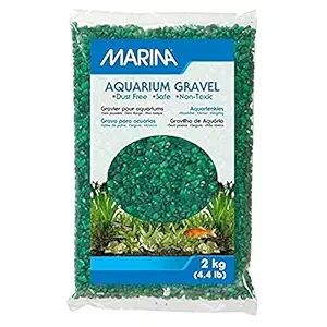 Marina Decorative Aquarium Gravel, 2 kg (Lime Green)