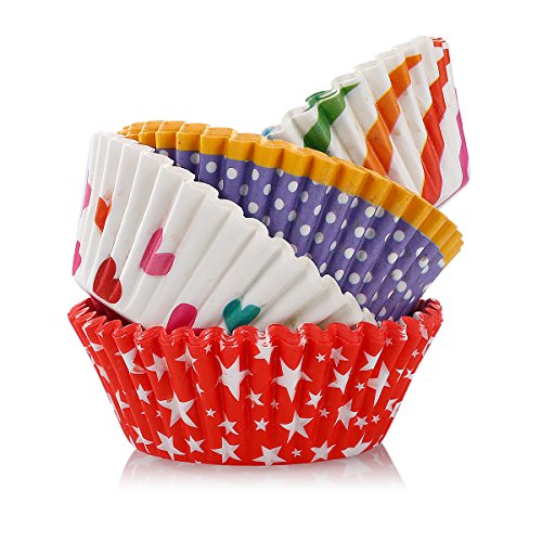 Butterme 100pack Muffin-Liner Kuchen-Zwischenlagen Papierbackförmchen Kuchen für Weihnachten Hochzeit Kuchen,Farbe radom - 6