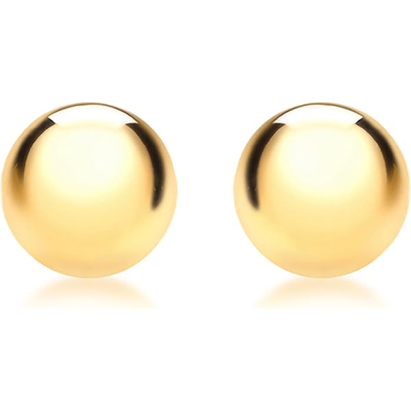 Silberdream Orecchini Sfera Opaco 925 Argento Color Oro Rosa Chiusura a