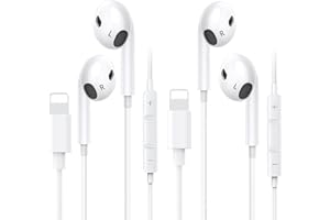 EOUOKU 2 Pack iPhone Wired Earphones-In Ear Headphones Wired [Apple MFi Certified] Built-in Control Button Earbuds Plug to play sound,iPhone Headphones Compatible with 14/13/12/11/SE/XR/XS/8/7