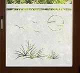  Fensterfolie Sichtschutz Folie Fenster Sichtschutzfolie Glasdekor Sichtschutzfolie blickdicht wasserfest selbstklebende Badezimmer Fenster Folie GD37 / 65cm hoch