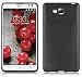 Produktbild LG L9 II (2.Gen) Silikonhülle in SCHWARZ von Cadorabo - TPU Schutzhülle für LG L9 II (2.Gen) Edelstahloptik gebürstet BRUSHED Design – Handyhülle Bumper Case Backcover in SCHWARZ