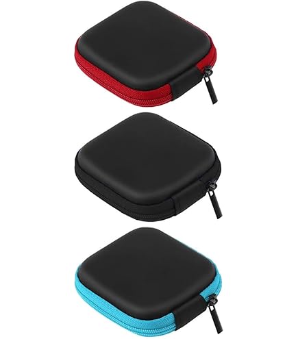 JCKD 4-piece Portable Headphone Case, Mini Silicone Bag, Storage Bag, Waterproof Storage Case Soft Shell, Used For Headphones/earplugs/Bluetooth/charging Cable/keys And Other Small Items (4 Colors - View #11