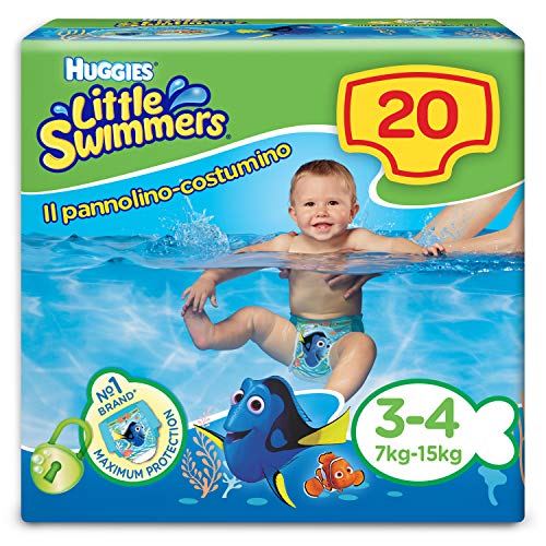 Huggies Little Swimmers - Bañadores desechables, talla 3-4 (7-15 kg), 20 unidades