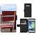 Produktbild PU Leder Wallet Case Folio Schutzhülle // F00029382 Rote Holzbank // Samsung Galaxy A7 (not fit S7)