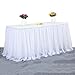 Produktbild hjuns Tutu Tüll-Tischrock, 2,7 m, Gaze, Tischrock mit Klebeband, ideal für Hochzeit, Geburtstag, Bankett, Party-Dekoration weiß