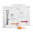 Keywest Professional Hair Straightening + Neutralizing Cream - 500ml Each (Pack of 2) | Straightens Curly & Resistant Hair | Enriched with Pro Vitamin B5