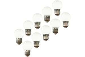 HUAMu 10X E27 Transparent Birnen 2W Weiß LED 200LM Farbige Glühbirnen Äquivalent zu 20W Halogen Geeignet für die Dekoration AC220V-240V…