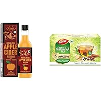 Dabur Himalayan Apple Cider Vinegar with Mother of Vinegar | Raw , Unfiltered , Unpasteurized - 500 ml and Dabur Vedic…