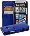 Produktbild Cadorabo - Book Style Hülle für HTC ONE (M7 1. Generation) - Case Cover Schutzhülle Etui Tasche mit Kartenfach in BRILLANT-BLAU