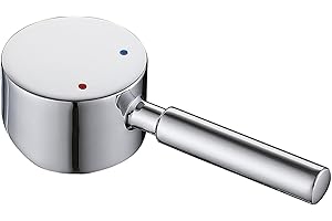 RXXR Dźwignia uchwytu kranu kompatybilna z wkładem z kranem 35 mm (trzpień wkładu 9 x 9 mm), wymienne uchwyty na ciepło i zimno, do kuchni, umywalki łazienkowej, wykończenie