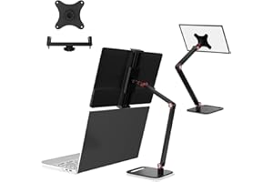 AIFEELIFE Support de moniteur portable de mise à niveau pour écran de 4 à 17,3 pouces, support de tablette pour iPad, Kindle, support de moniteur VESA, base d'écran universelle extensible hauteur réglable