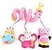 EJY Pink Baby Cot Musical Toys Baby Bed Mobile Soft Animal Hanging Toys