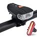 Produktbild tobole LED Fahrradbeleuchtung Set Superhell wiederaufladbar wasserdicht Fahrradlicht mit 400 Lumen Sensor intelligenter Vorderlicht 5 Licht Modi und rotes Rücklicht mit 4 Modi, kompatibel mit Mountainbikes, straßenrädern, kinder- & city-fahrrädern, erhöhte Sicherheit und Sichtbarkeit