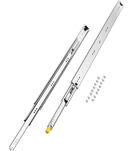 thumbnail image 2 of 18" Strong Steel Self-Closing Bottom Fix Drawer Runners – 1 Pair (450mm) Kitchen Cabinet Slides 2 of 6