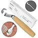 Produktbild Holz Haken knife-164 & 420 J2 Edelstahl Klinge für Carving Spoons Schüsseln Kuksa und Tassen Basic Crooked Messer Rockwell Härte 60 Für professionelle Löffel Carvers und Anfänger – Rechtshänder (Update)