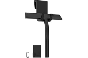 virea Tergivetro per doccia in silicone nero 23 cm - Doccia tergicristallo con sospensione - Spatole lava doccia de vetri rimuove i liquidi senza lasciare residui - Con anima in acciaio inossidabile