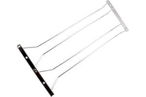 Abcsea 40 cm porta bicchiere di vino, portabottiglie in acciaio inox, portabicchieri vino sotto armadietto, supporti per bicchieri 1 pezzo (2 File)
