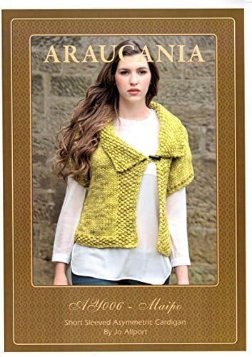 Araucania Knitting Pattern - Maipo Yarn, Ladies Short Sleeved Cardigan AY006