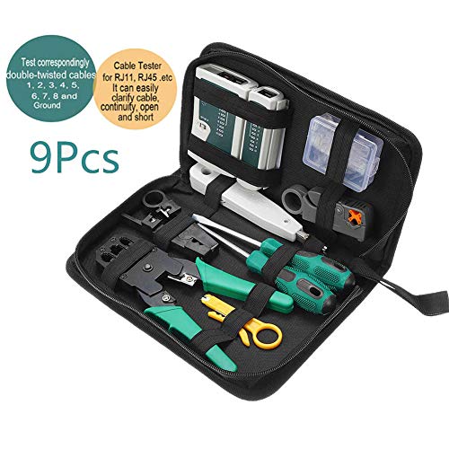 Preisvergleich Produktbild Yeshai3369 Reparaturset für Netzwerkkabel mit RJ45 RJ11 Cat5 Cat6 Kabeltester