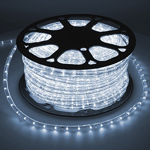 ECD Germany LED Tube lumière guirlande 50m blanc froid protection IP44 36 lampes à LED par mètre classe énergétique A+ non dimmable CA 220-240V décoration intérieure extérieure fête noël set complet