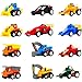 Produktbild Auto Spielzeug Mini Baufahrzeuge Kinder LKW Modellautos Fahrzeug Rennauto Pull Back Autos Geschenkset und Geburtstagsgeschenk für Kinder Junge Mädchen ab 3 Jahren (12 Pcs), (MEHRWEG)