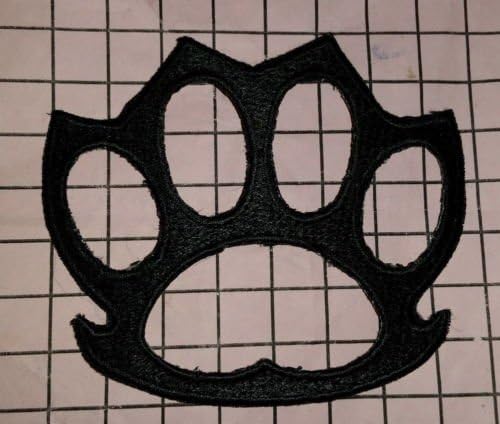 Knuckle Duster Weapon Rings Biker Iron on Embroidered Applique on Sew on Patch by gadgets2sel