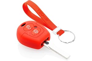 TBU car Funda Carcasa Llave Compatible con Seat - Funda de Silicona - Cover de Llave Coche - Rojo