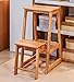 Produktbild CAIJUN Klappstuhl Haus Treppenhaus Multifunktionsstühle Einfach 2 Treppen , Holzfarbe, Hoch 61.5cm Klappstufen