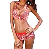 Moserian Damen Tankini Badeanzug Bikini Beachwear Bademode Badeanzug gepolstert Push Up Plus