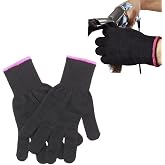 Fc'Noqgn 2 x Professional Heat Resistant Gloves for Curls, Hair Straighteners and Curling Iron