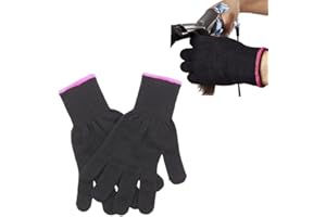 Fc'Noqgn 2 Stück professionelle hitzebeständige Handschuhe für Locken, Glätteisen und Lockenstab Styling Hitze