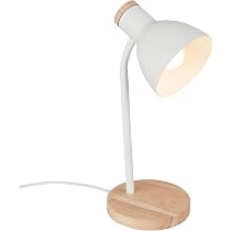 Lampe De Bureau Rétro Beige Orientable - Ampoule E14 Max 25W, Interrupteur Sur Câble, Hauteur 53 Cm - Pour Bureau, Chevet Ou Salon