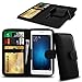 Price comparison product image N4U Online® - Black Clip On Series PU Leather Wallet Book Case For Asus Zenfone 5 A500KL