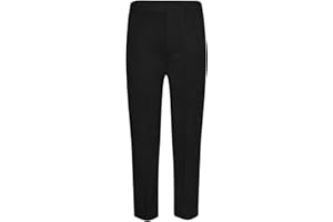 INSAFIANS Boys Sturdy Fit Plus Size Waist Half Elasticated School Trouser with Zip & Clip Generous Fit