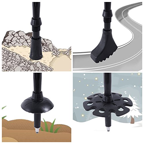 Songmics Nordic Walking Stöcke Verstellbar 65 – 135 cm ergonomisch mit Anti-Shock Dämpfungssystem - 4